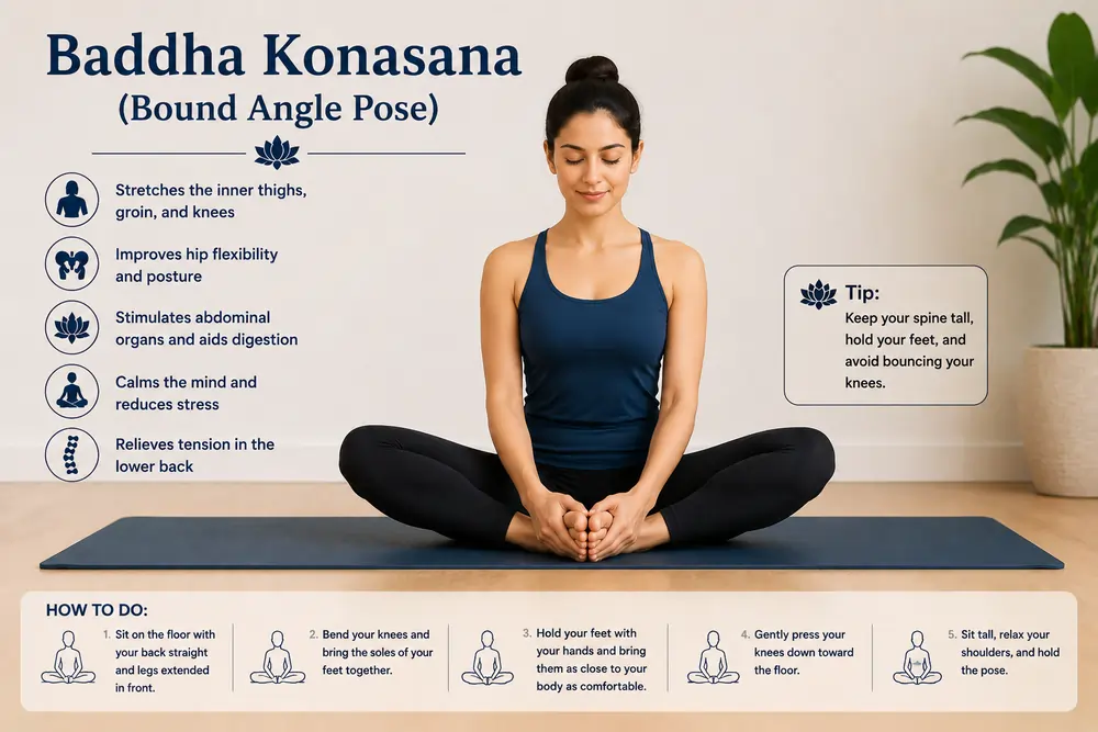 Baddha Konasana (Bound Angle Pose)
