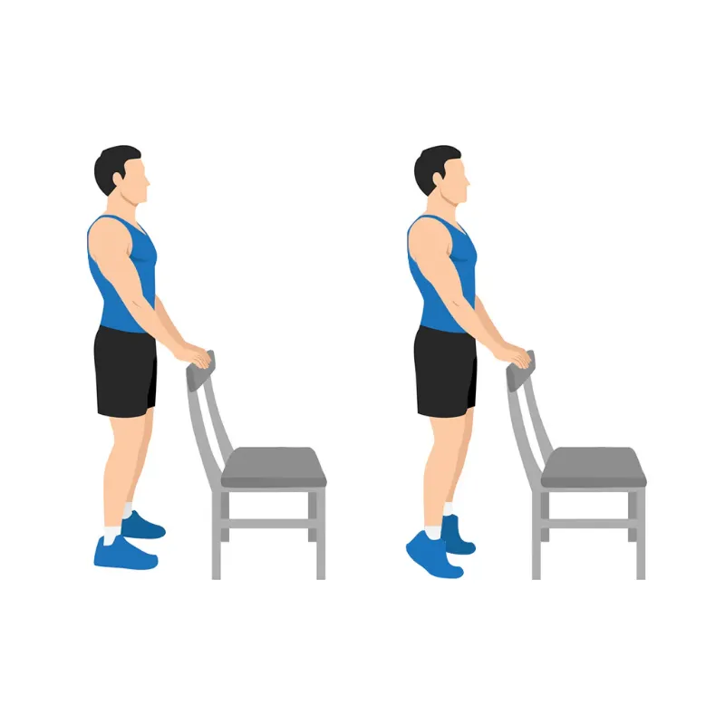 Chair-Supported Heel Raises