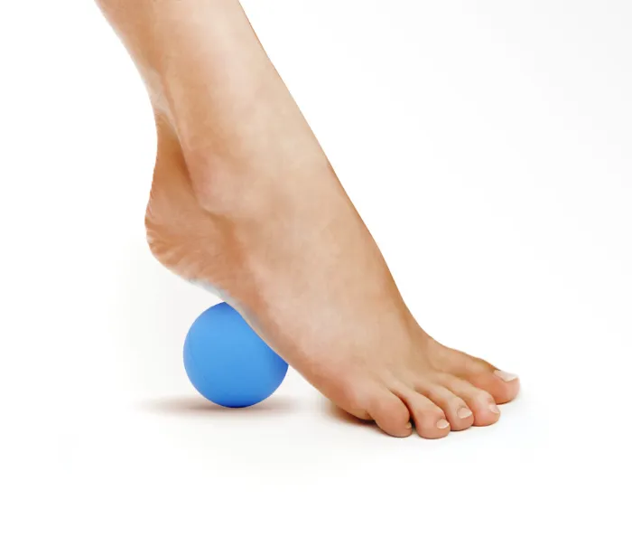 Foot rolling with a ball