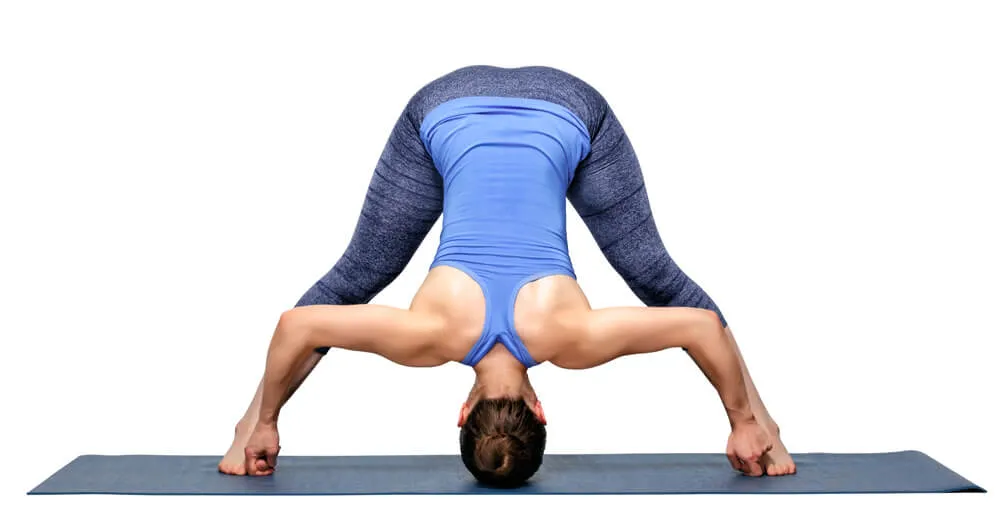 Supported Prasarita Padottanasana (Wide-Legged Forward Bend)