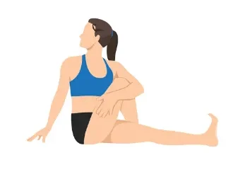 Vakrasana (Twisting Pose)(Four-Limbed Staff Pose)