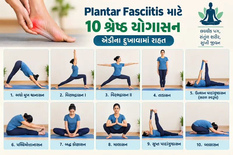 Plantar Fasciitis માટે 10 શ્રેષ્ઠ યોગાસનો