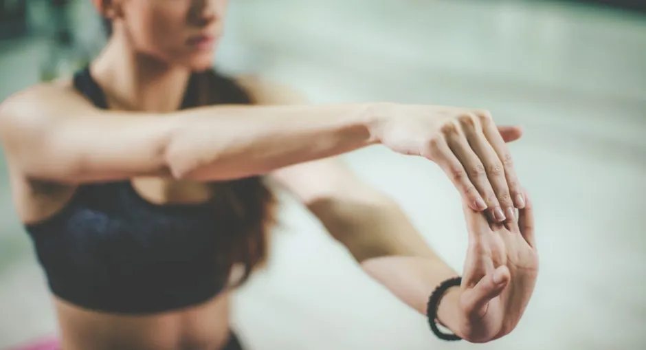 Seated Wrist Flexor Stretch