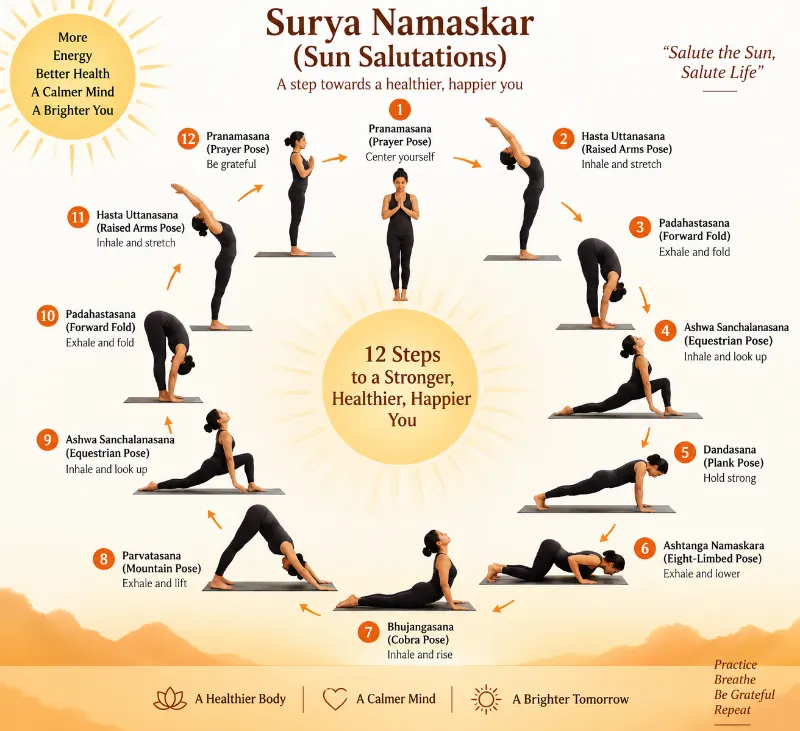 Surya Namaskar (Sun Salutations)