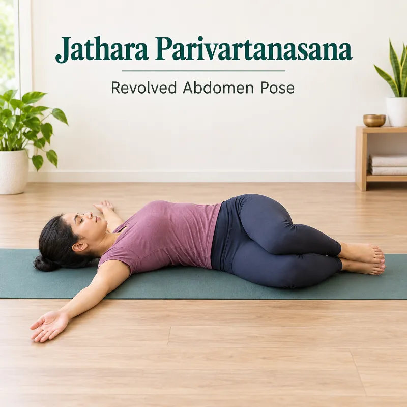 Jathara Parivartanasana (Revolved Abdomen Pose)