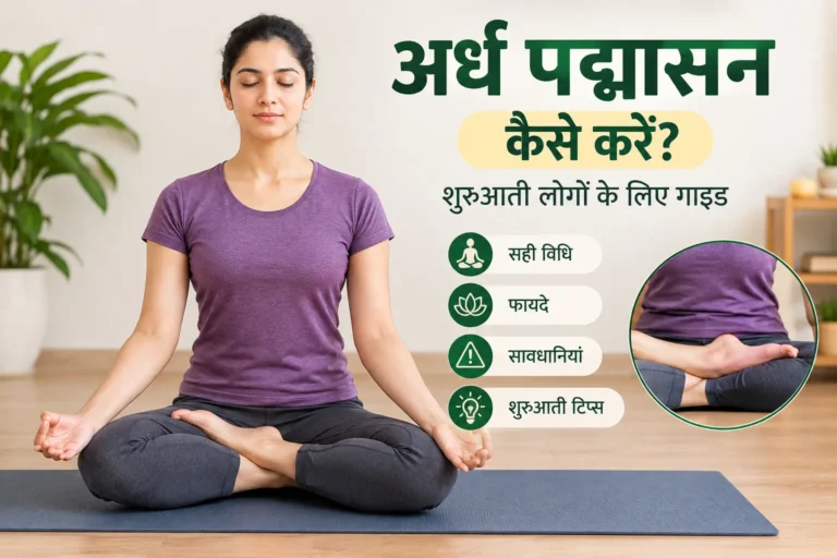 अर्ध पद्मासन कैसे करें सही विधि, फायदे और शुरुआती गाइड