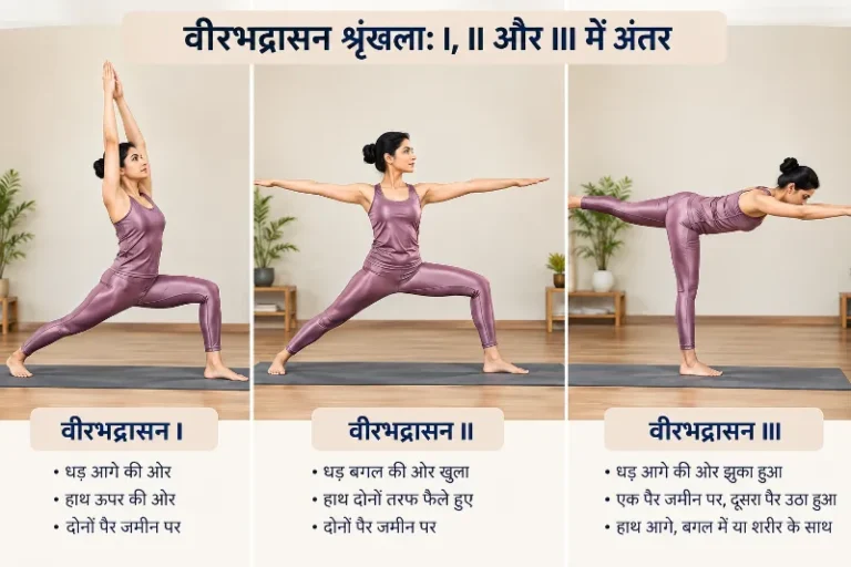 वीरभद्रासन I II III