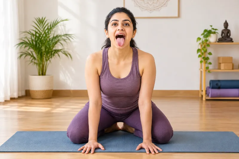 सिंहासन कैसे करें चेहरे और गले के लिए योग