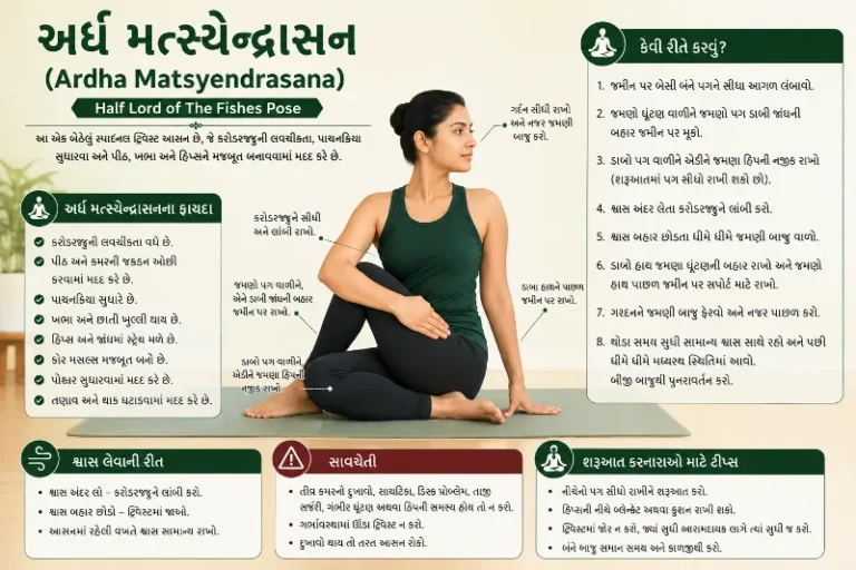 અર્ધ મત્સ્યેન્દ્રાસન (Ardha Matsyendrasana) – Half Lord of the Fishes Pose