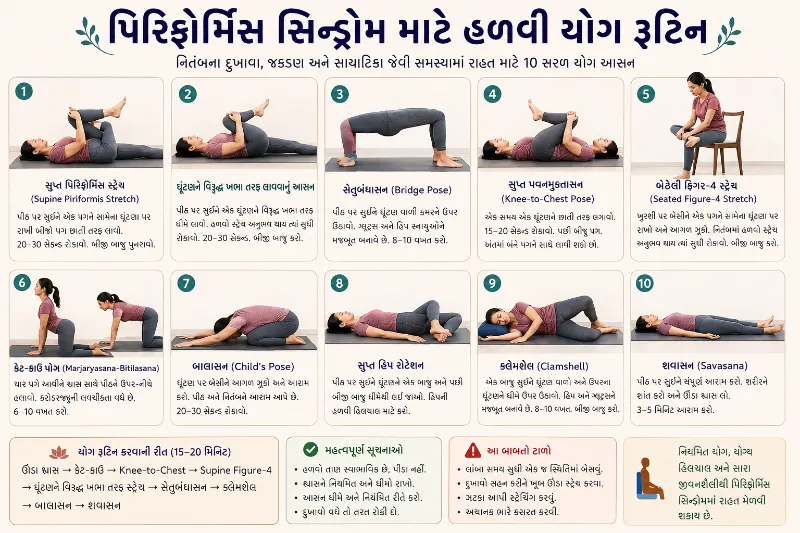 પિરિફોર્મિસ સિન્ડ્રોમ માટે હળવી યોગ રૂટિન