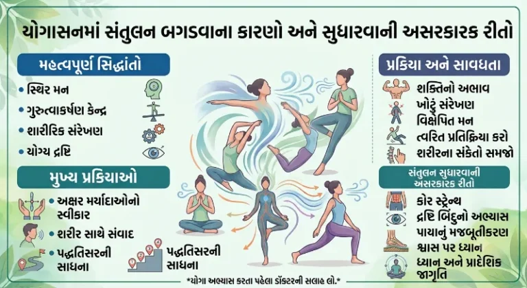 યોગાસનમાં સંતુલન બગડવાના સામાન્ય કારણો